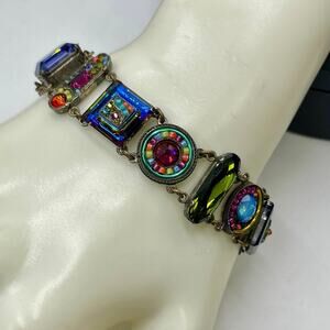 Firefly Elizabeth Signature La Dolce Vita Multicolor Swarovski Antiqued Bracelet